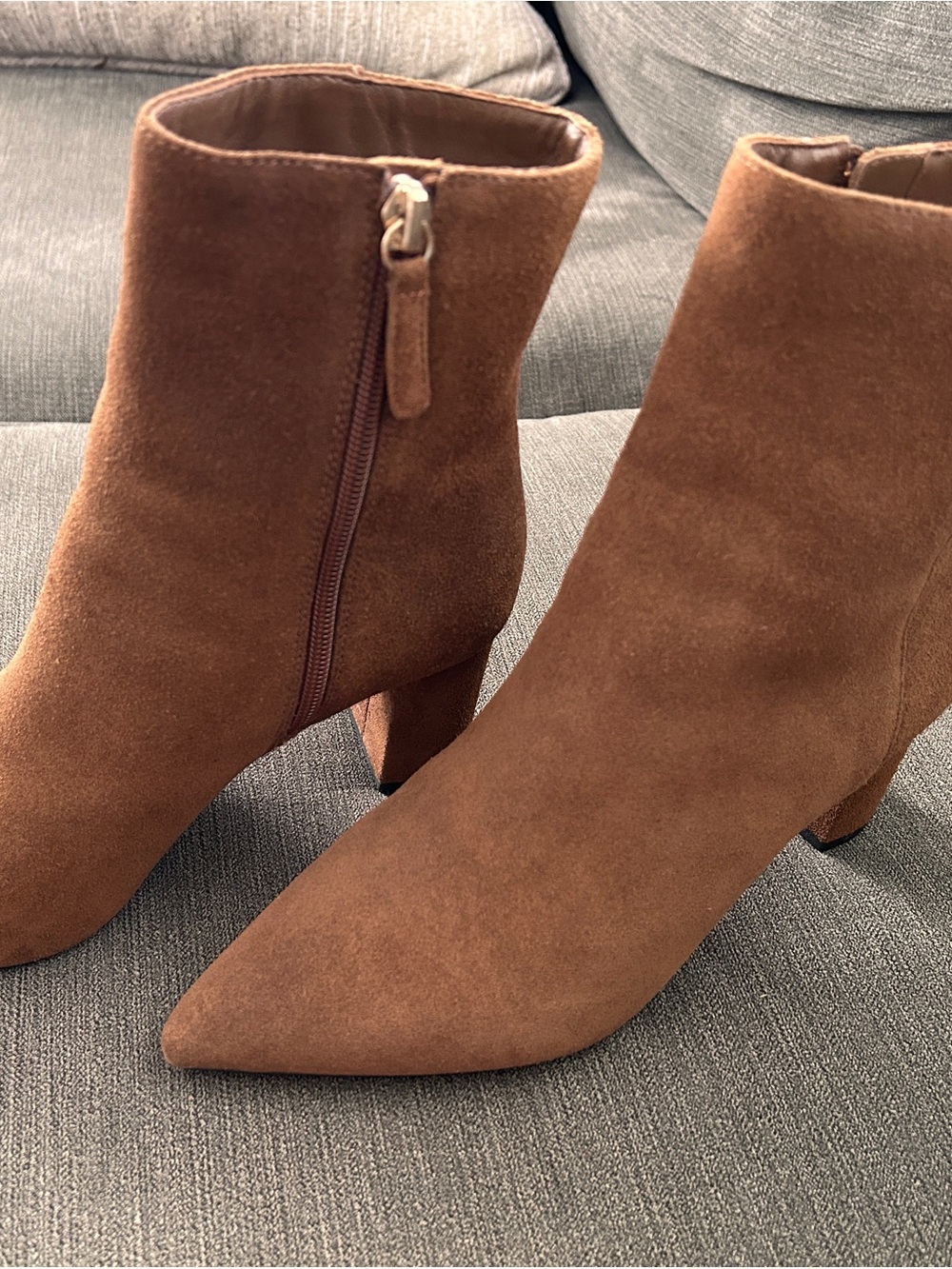 J. Crew Women's Brown Suede Pointed-Toe Ankle Boots